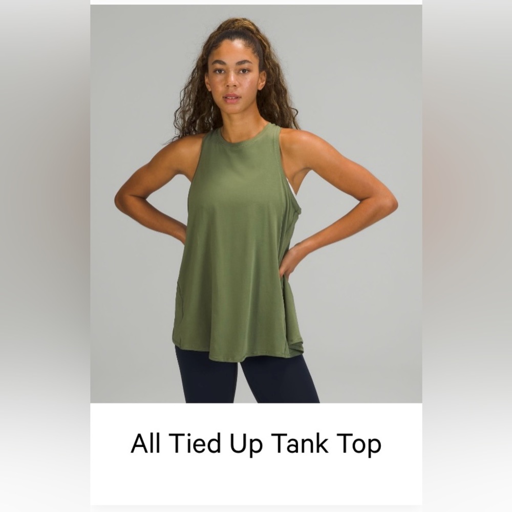 All tied up lululemon open back tank top